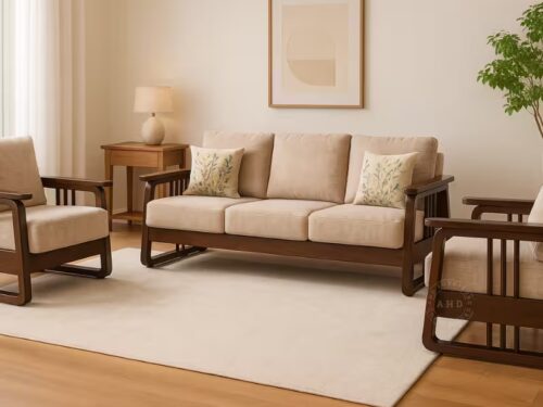 rapa hardwood solid 3+1+1 sofa set