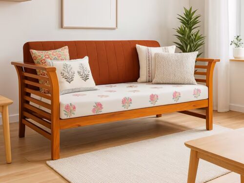 U Teak Wood Sofa 3 seater (1)