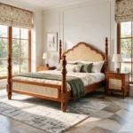 Baikal Luxury Wooden Poster Bed B2 In Teak Wood