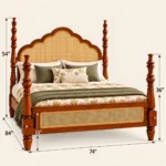 Baikal Wooden King Size Poster Cot 8