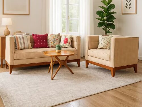 Danube Teak Wood Sofa set 3+1+1