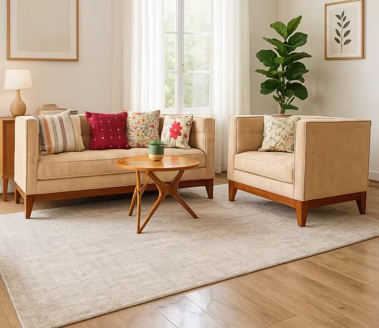 Danube Teak Wood Sofa set 3+1+1