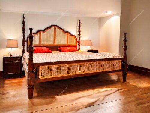 Baikal Wooden Poster Bed In Teak Wood