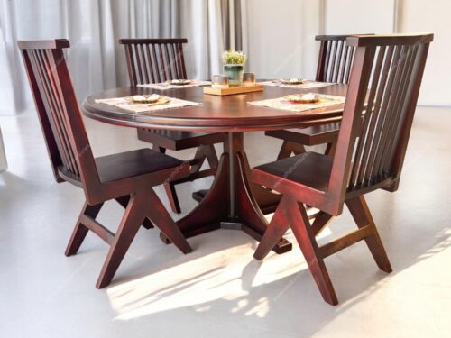 Parker Round Wooden Dining Table Set
