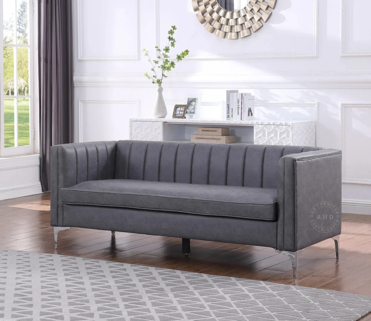 3 leather leather sofa