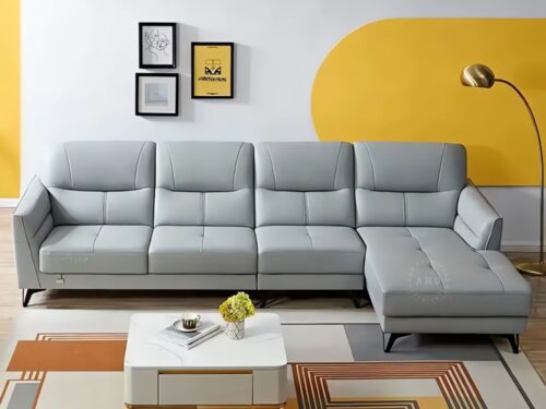 ahd furniture l shape corner fabric sofa set grey color (3)
