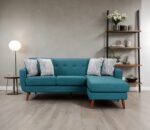 Azure Modern Mid-Century L-Shaped Fabric Sofa with Chaise – 3 Seater Sectional - Image 2