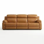Bruno Leather 3 Seater Recliner Sofa Chair Brown 4