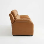 Bruno Leather 3 Seater Recliner Sofa Chair Brown 9