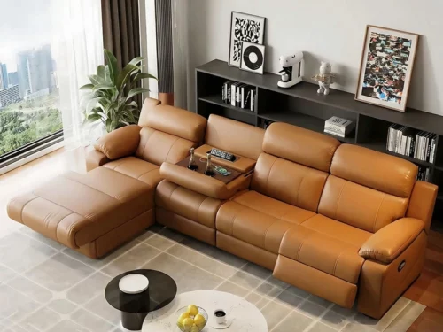 Bruno Premium L Shaped Recliner Sofa With Left Aligned Chaise 11