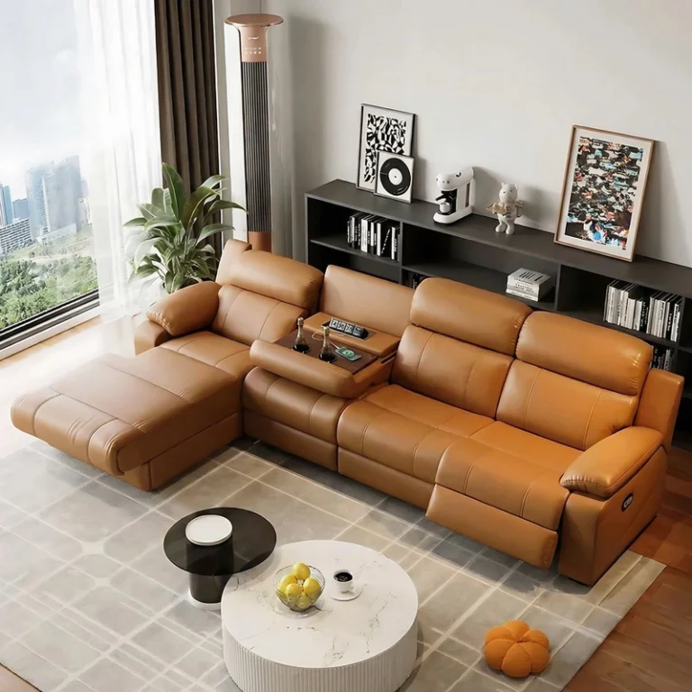 Bruno Premium L Shaped Recliner Sofa With Left Aligned Chaise 11
