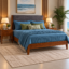 Evora King Size Cot In Mahogany Wood 3