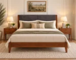 Evora Teak Wood Queen Size Cot 11