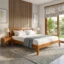 Faro King Size B2 Wooden Cot In Teak Wood