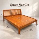 Faro Queen Size Bed In Teak