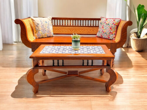 Classy 3 Seater Diwan In Teak Wood