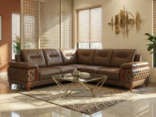 Nile L Shape leatherette Sofa Set 5 seater (3)