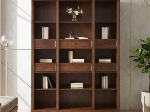 Hudson Walnut Modular Wooden Bookcase 4