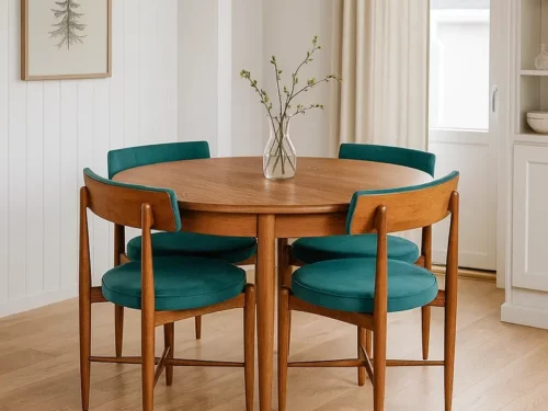 Neptune Wooden Round 6 Seater Dining Table