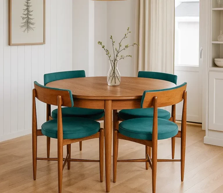 Neptune Wooden Round 6 Seater Dining Table