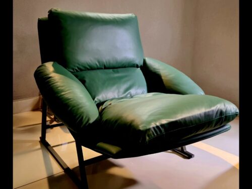 Modern Luxury Easy Chair, Metal frame, Foam Backrest, Hand Rest