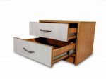 Mini Engineering Wood Bed Side Table - Engineered Wood, With Storage - Image 3