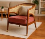 imperial cane rattan teak wood sofa 1 seater - ahd furniture