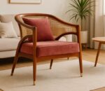 imperial cane rattan teak wood sofa 1 seater - ahd furniture