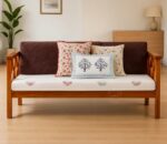nano three seater teak wood sofa with cusion (3)