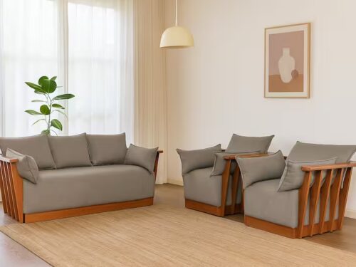 Haven teak wood sofa set 3+1+1 (2)