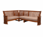 Luxe Teak Wood Corner Sofa
