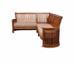 Luxe Teak Wood Corner Sofa