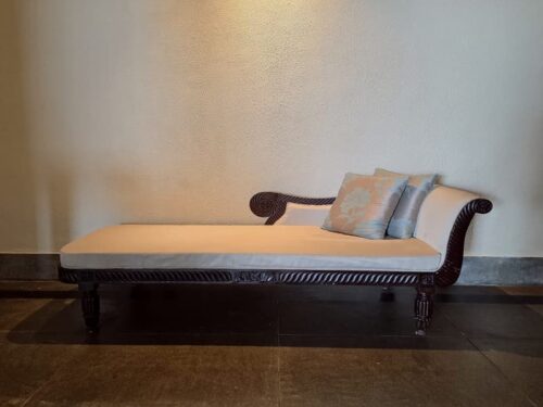 Roger Wooden Diwan In Teak Wood