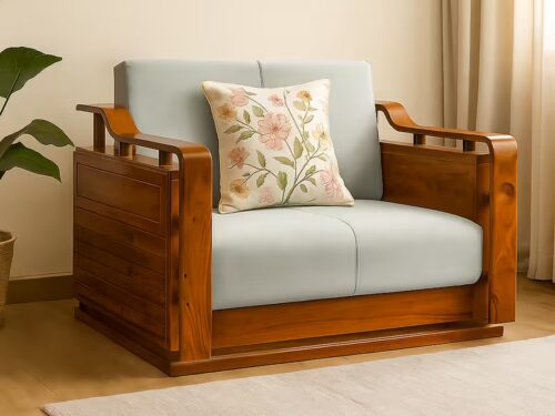 Vista Lounge Teak Wood Sofa 2 seater