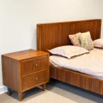Chelsea King Size Wooden Bed in Teak Wood - Teak Wood, King Size, Without Storage - Image 8