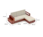 Wooden L Shape 4 Seater Sofa Set for Living Room (6)