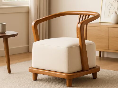 nova 1 seater teak wood sofa (3)