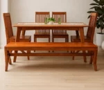 Tokyo 6 Seater Wooden Dining Table Set In Teak Wood Table with Chairs (5)_result