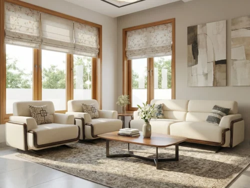 Iris Wooden Sofa Set 311 In Hard Wood