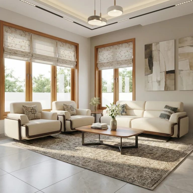 Iris Wooden Sofa Set 311 In Hard Wood