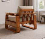 Oslo Scandinavian Mahogany Wood Sofa – Teak Finish (3)