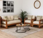 Oslo Scandinavian Mahogany Wood Sofa – Teak Finish (3)
