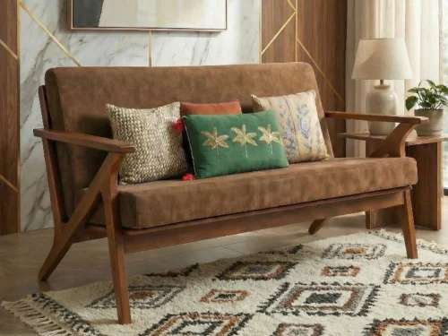 Rowan 3 seater Wooden Sofa