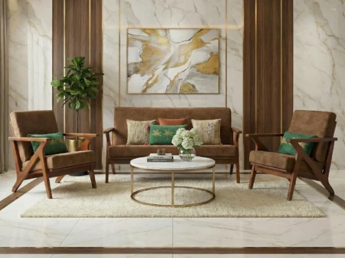 Rowan Wooden Sofa set 3+1+1