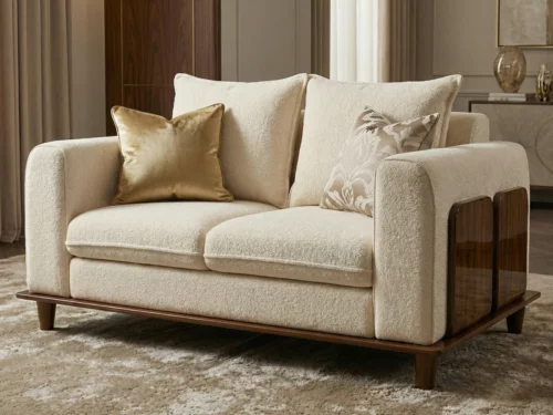 Tevora 2 seater wooden sofa (1)