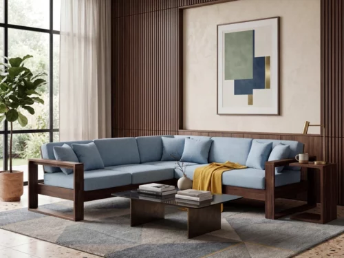 Willowbay Corner Sectional Wooden Sofa 2
