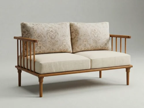 Willowgrain 3 seater Wooden Sofa (1)