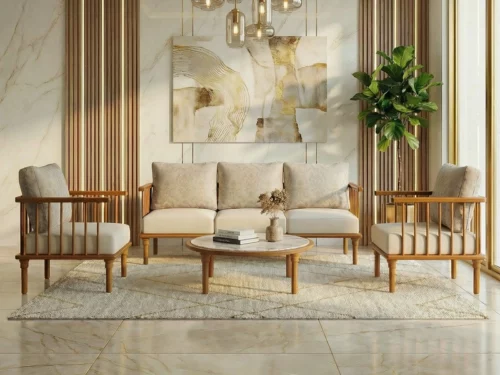 Willowgrain wooden sofa set 3+1+1