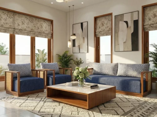 canewood wooden sofa set with cane work