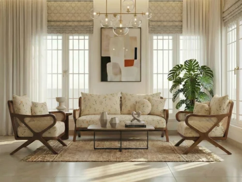 Xora teak wooden sofa set